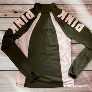 VS PINK Green Track Coat